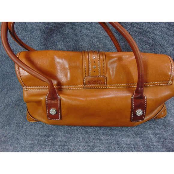 Dooney & Bourke Florentine Satchel Tan Leather Buckle Shoulder Bag FLAWS - Picture 8 of 16